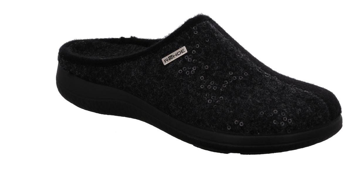 Rohde 6550 Bari — Dames slipper Anthracite — Wijdte G